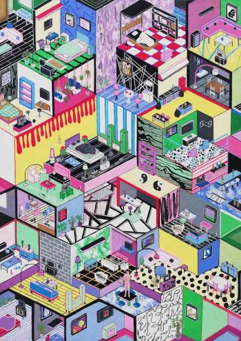 Paola Ciarska Untitled 3 2020 gouache on board 19 x 13.5cm unique IMT Gallery TP WEB